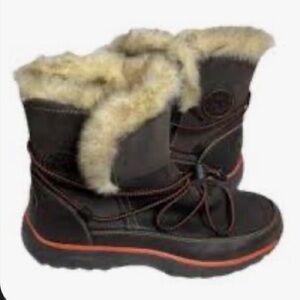Santana Canada Black and Cream Winter Boots